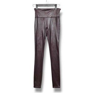 Spanx Faux Leather Leggings Womens‎ Small Red